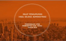 Ralat Pengumuman Hasil Seleksi Administrasi Penerimaan CPNS Kab. Tegal Tahun 2019