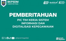 PEMBERITAHUAN PIC TIM KERJA SISTEM INFORMASI DAN DIGITALISASI KEPEGAWAIAN